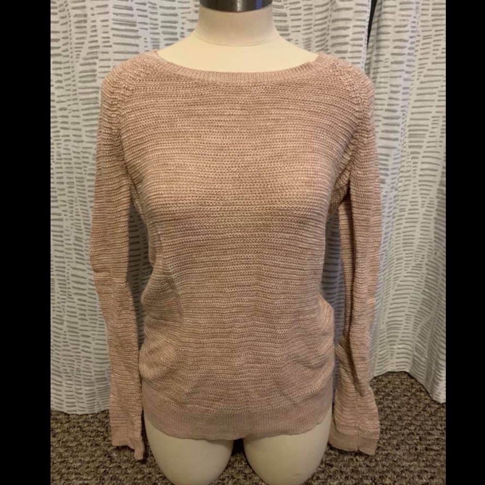 Pale Pink Loft Knit Sweater Size XS